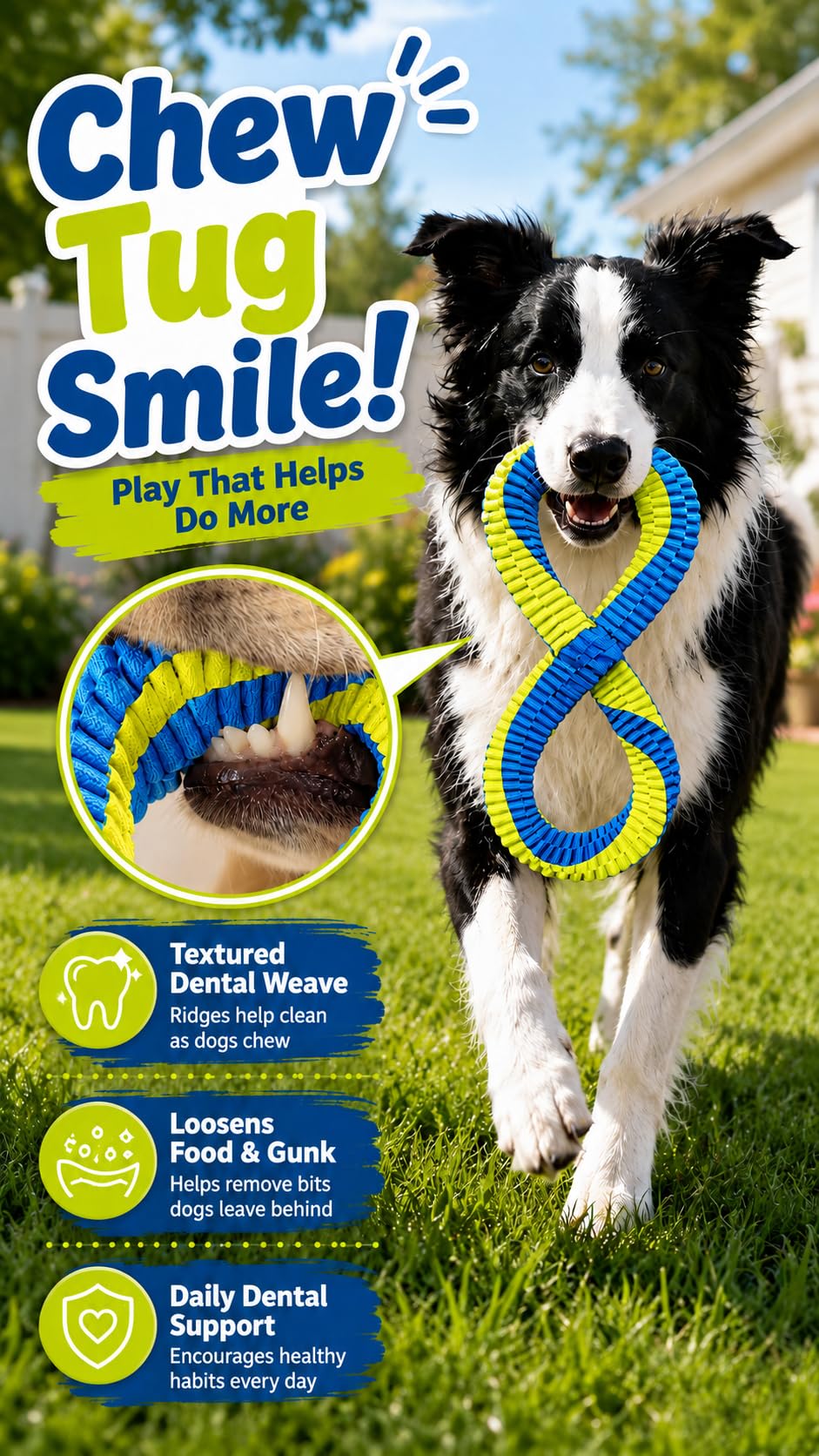 Figure-8 Textured Dog Tug Toy