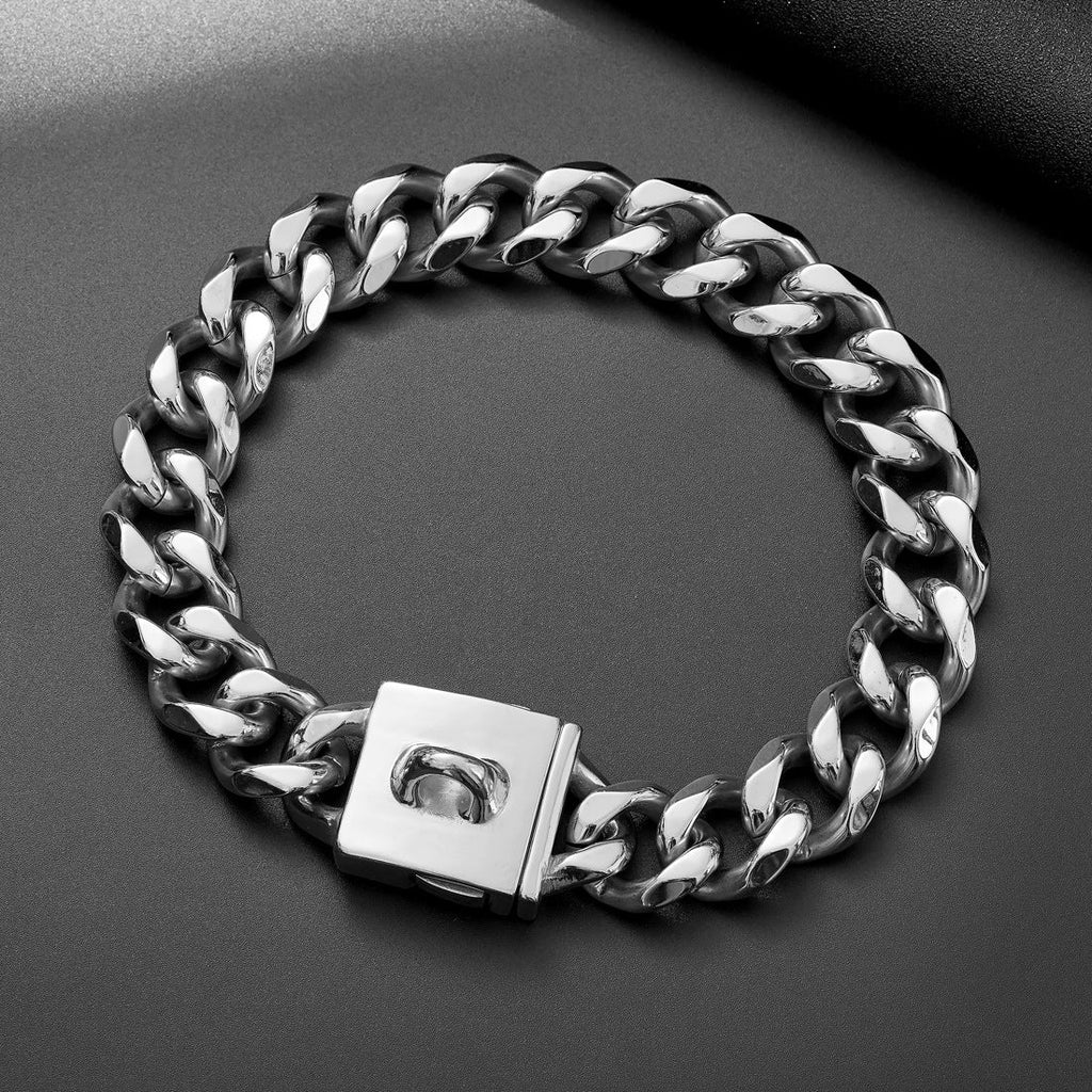 Stainless Steel Dog Chain Collar – Gold and Silver