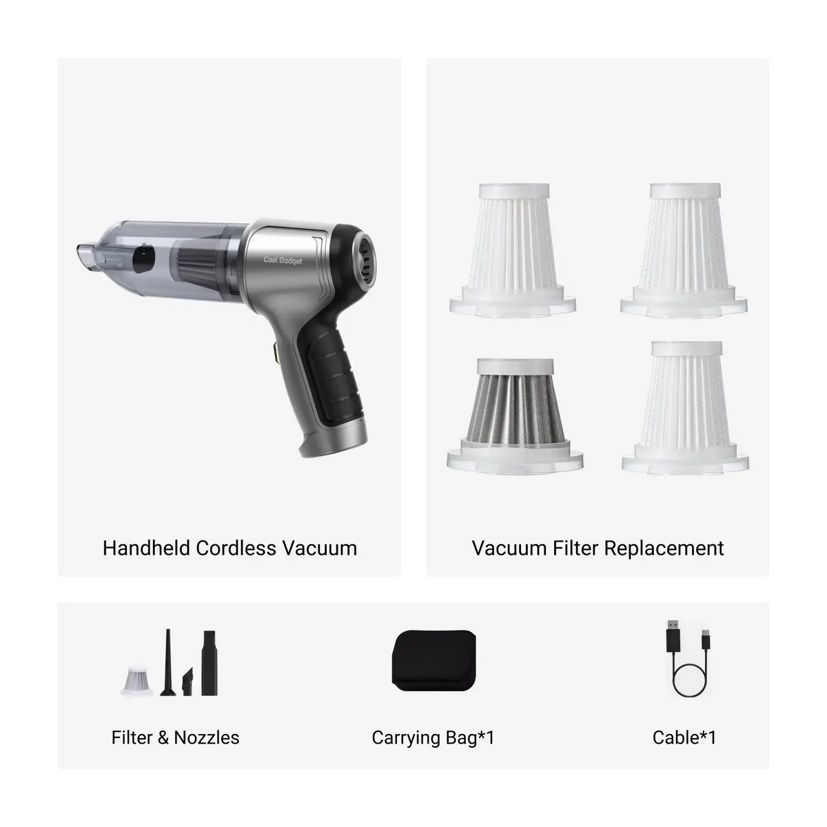 xCool Cordless Handheld Car Vacuum