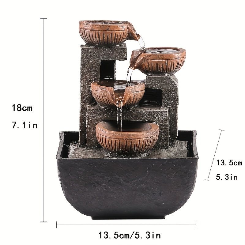 USB Desktop Fountain Indoor Waterfall Decoration