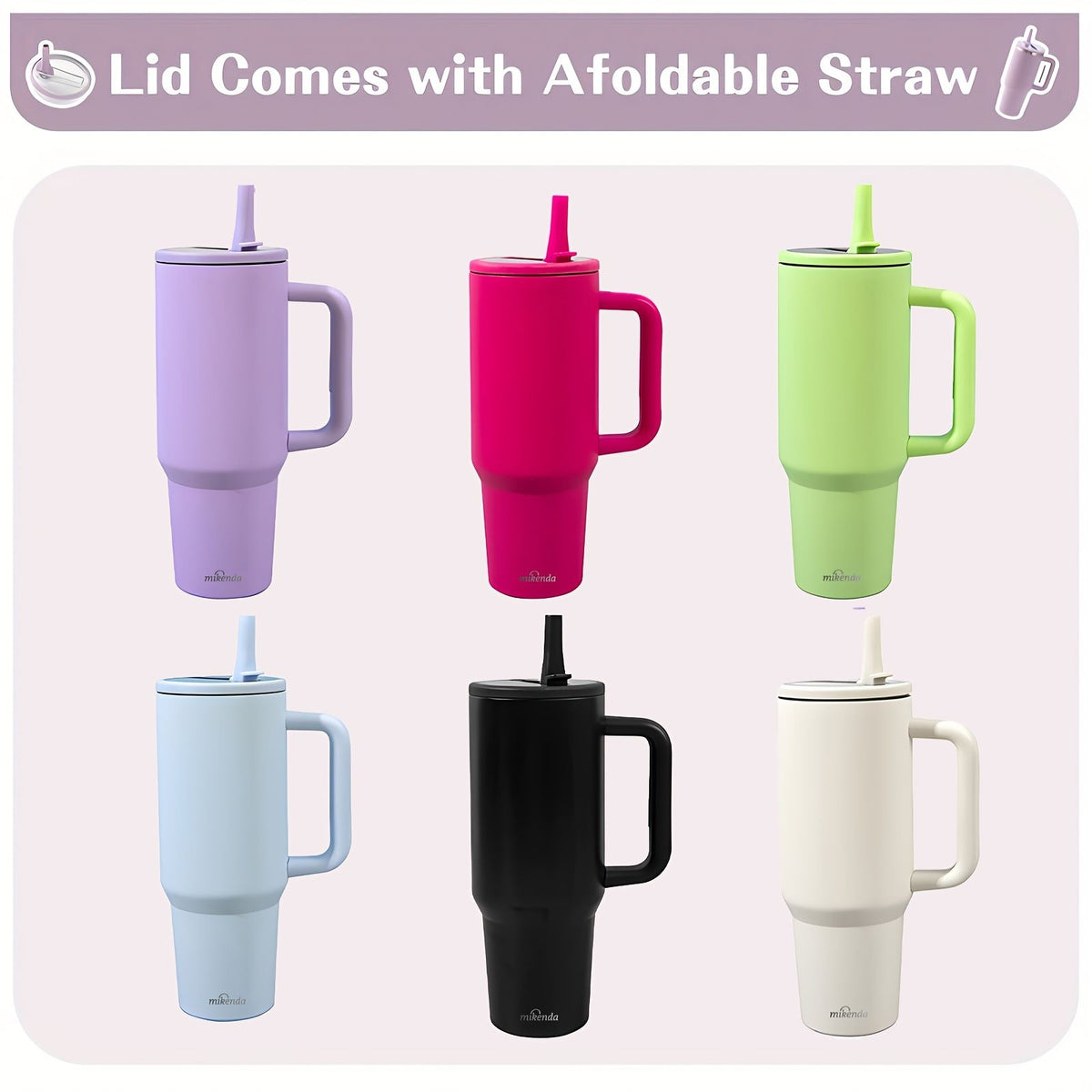 Stainless Steel Insulated Tumbler with Lid and Straw