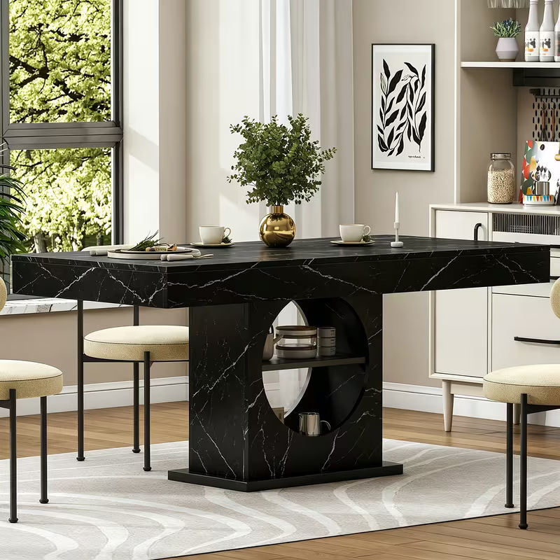 Modern Farmhouse Solid Wood Kitchen Desk with Storage