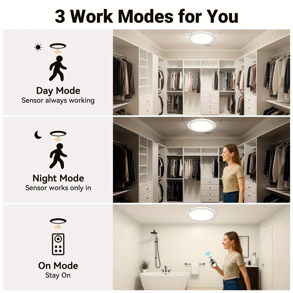 Rechargeable LED Ceiling Light with Motion Sensor