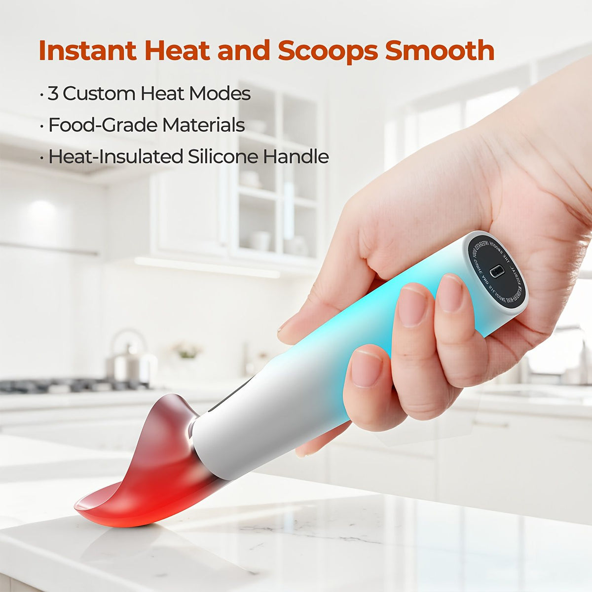 Electric Heated Ice Cream Scoop with 3 Temperature Settings