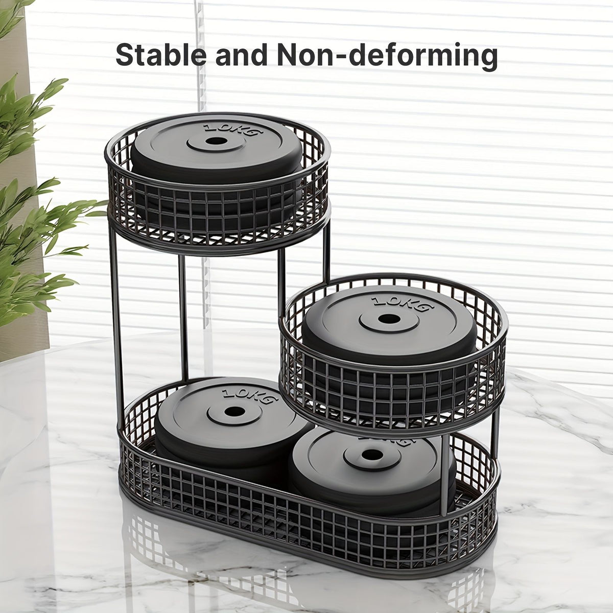 3 Tier Black Metal Fruit Basket