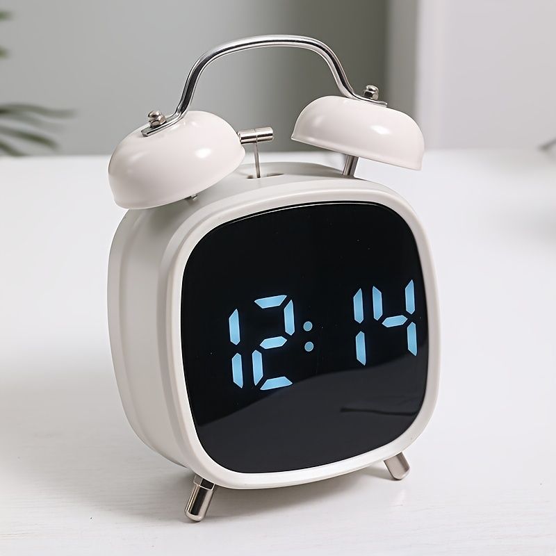 Dual Bell Digital Alarm Clock with Adjustable Brightness