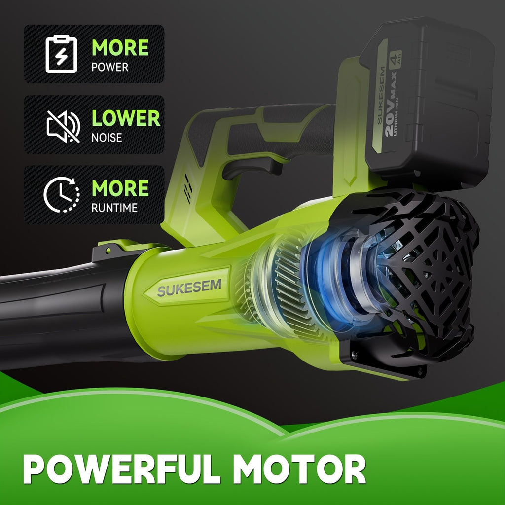 Cordless Electric Snow Blower 20V 4.0Ah Battery Handheld