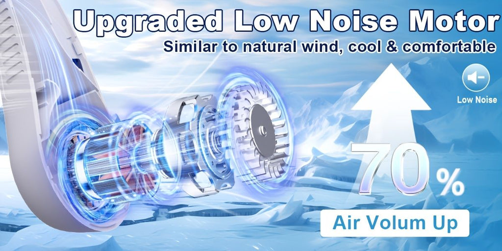Bladeless Neck Fan 5000mAh 360° Cooling