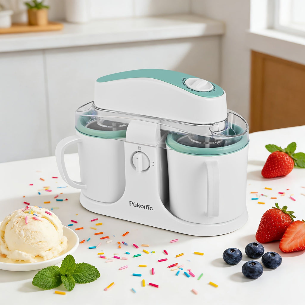 Dual Cup Homemade Ice Cream Maker