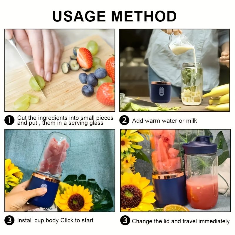 Rechargeable Electric Mixing Cup for Juice Coffee Smoothies