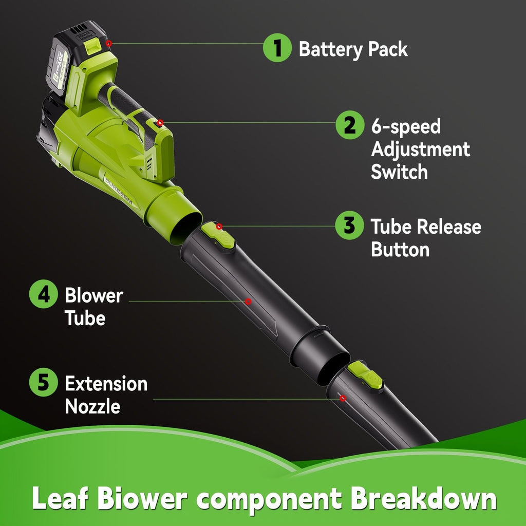 Cordless Electric Snow Blower 20V 4.0Ah Battery Handheld
