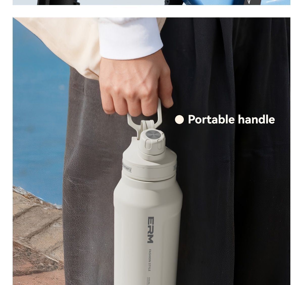 Insulated Stainless Steel Water Bottle with 2 in 1 Straw Spout