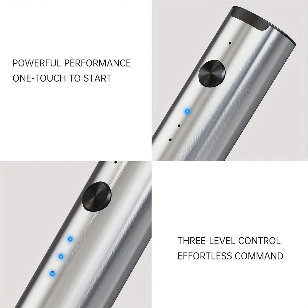 Rechargeable Electric Milk Frother with 2 Heads