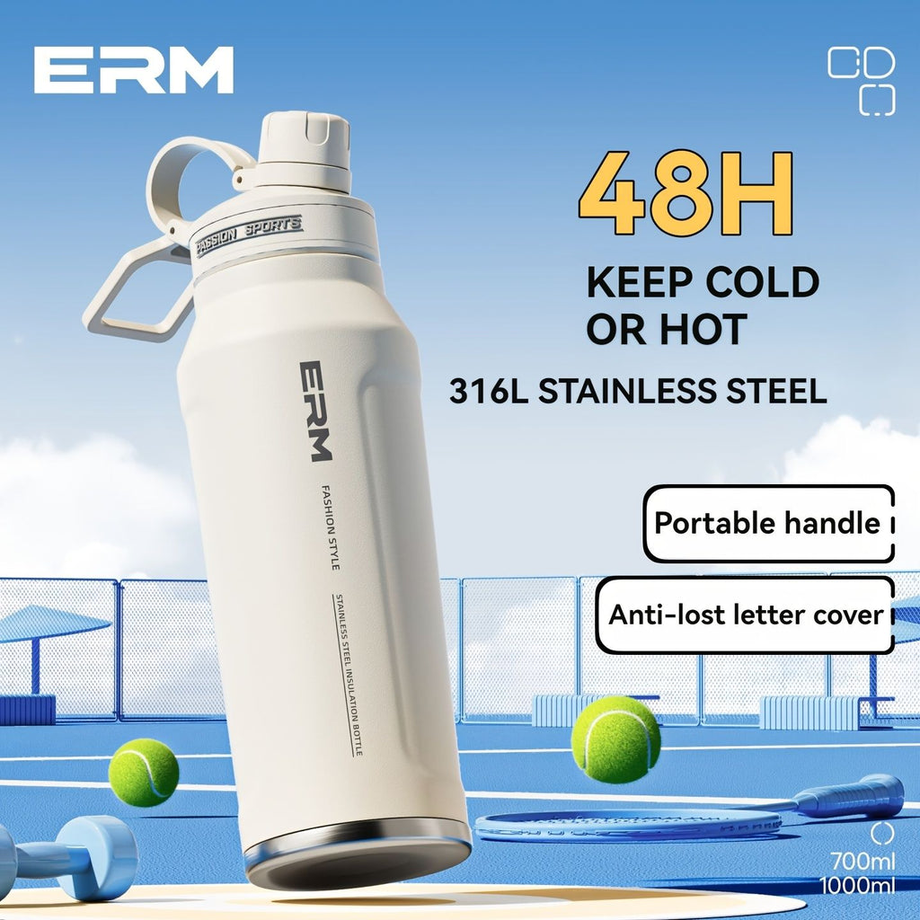 Insulated Stainless Steel Water Bottle with 2 in 1 Straw Spout