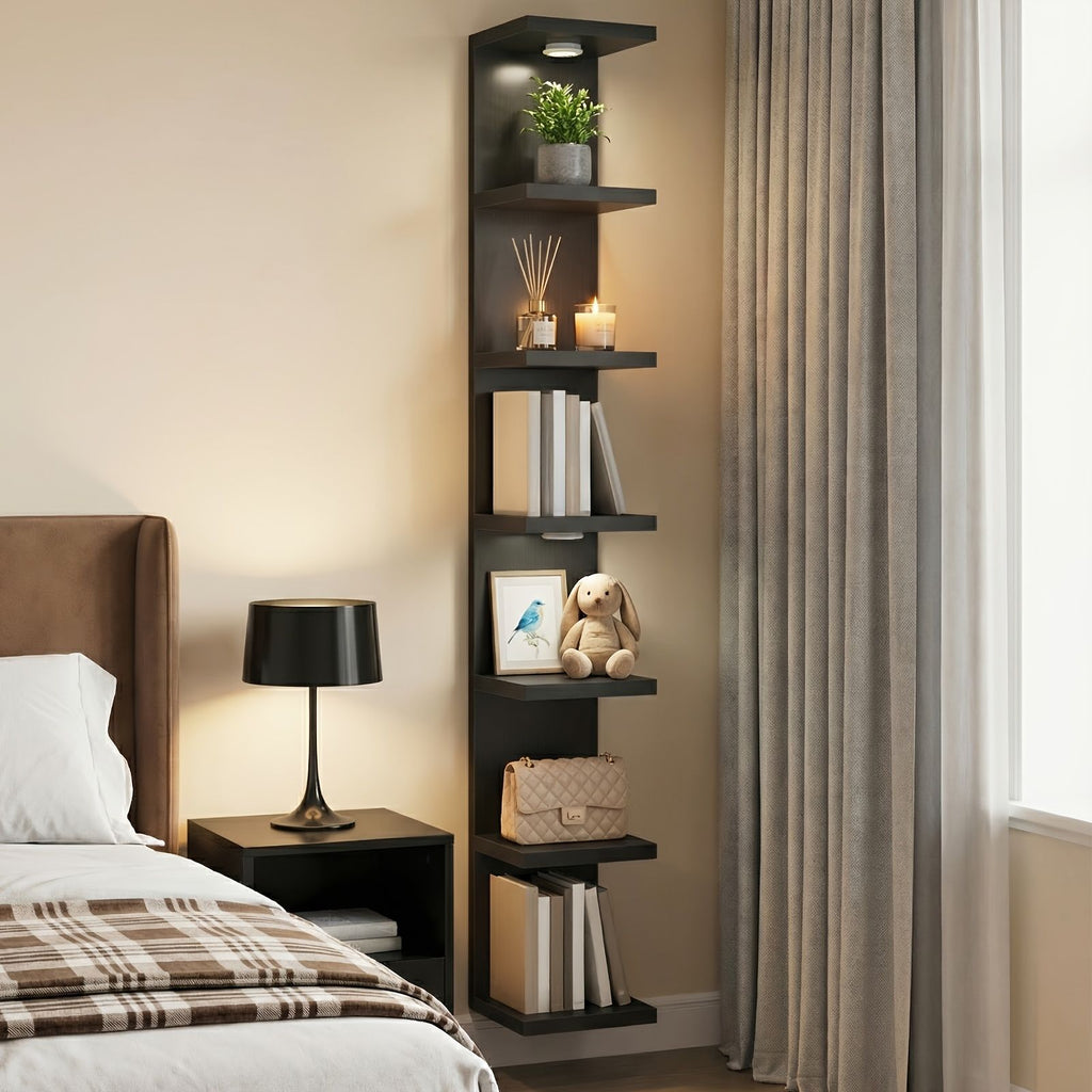 Modern Floating Shelf LED Wall Mounted Wood