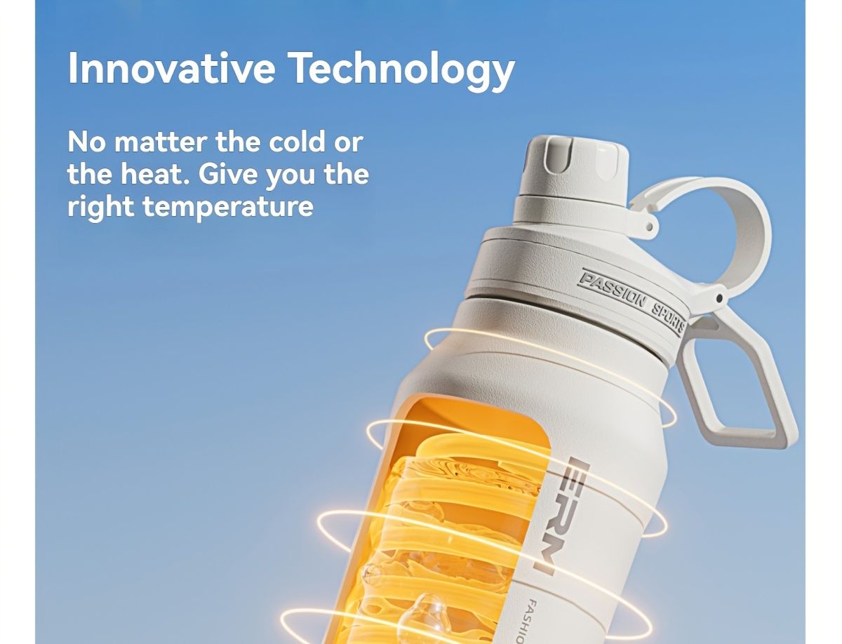 Insulated Stainless Steel Water Bottle with 2 in 1 Straw Spout