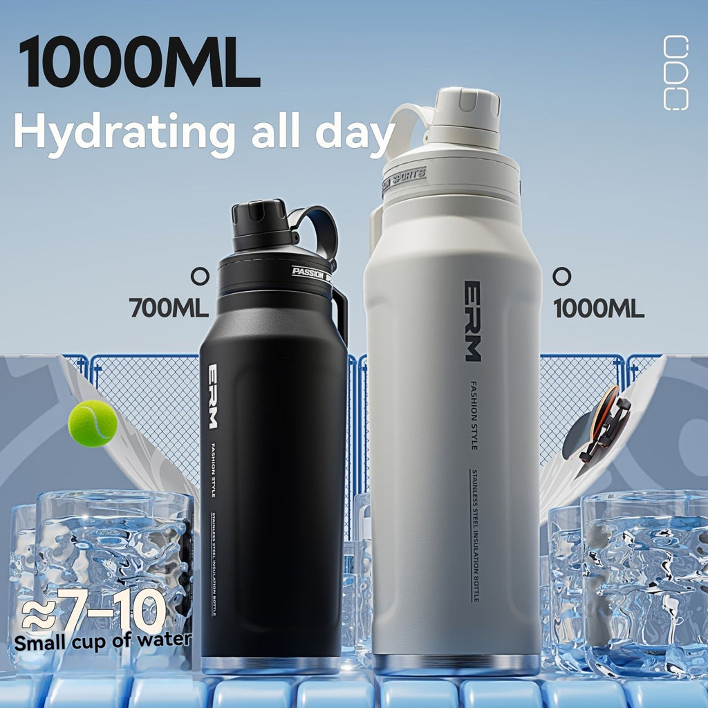 Insulated Stainless Steel Water Bottle with 2 in 1 Straw Spout