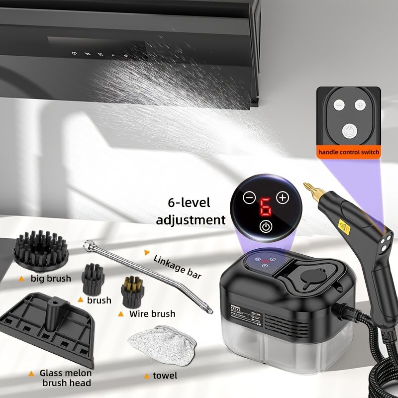 Handheld High Pressure Steam Cleaner with 35-Piece Accessory Set