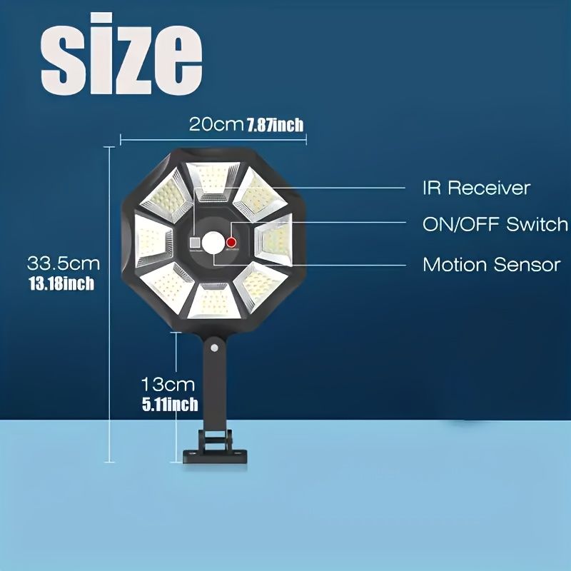 2-Pack Solar Street Lights Outdoor Motion Sensor Dusk to Dawn IP55 Waterproof