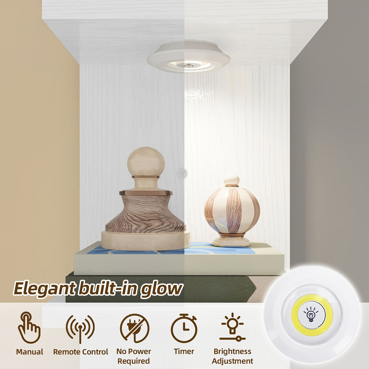 Modern Floating Shelf LED Wall Mounted Wood