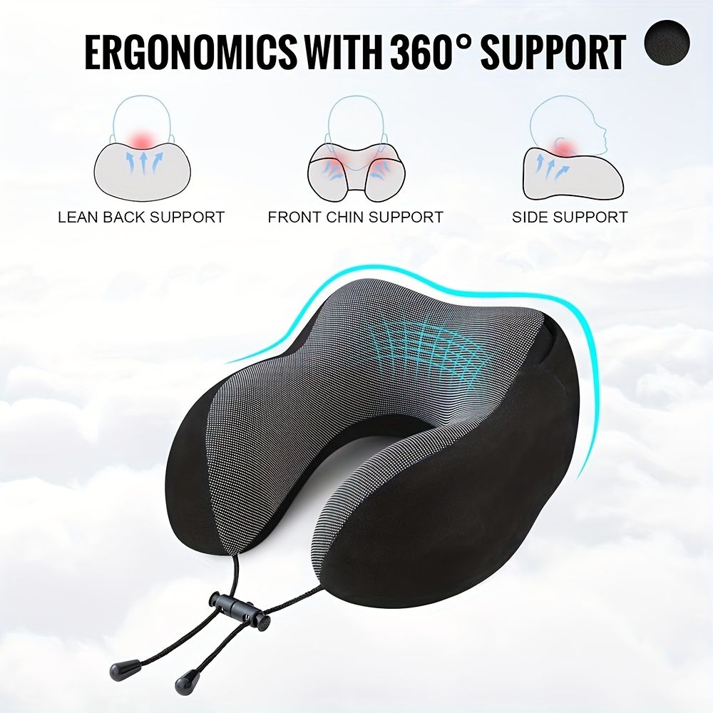 Hooded U-Shaped Travel Neck Pillow