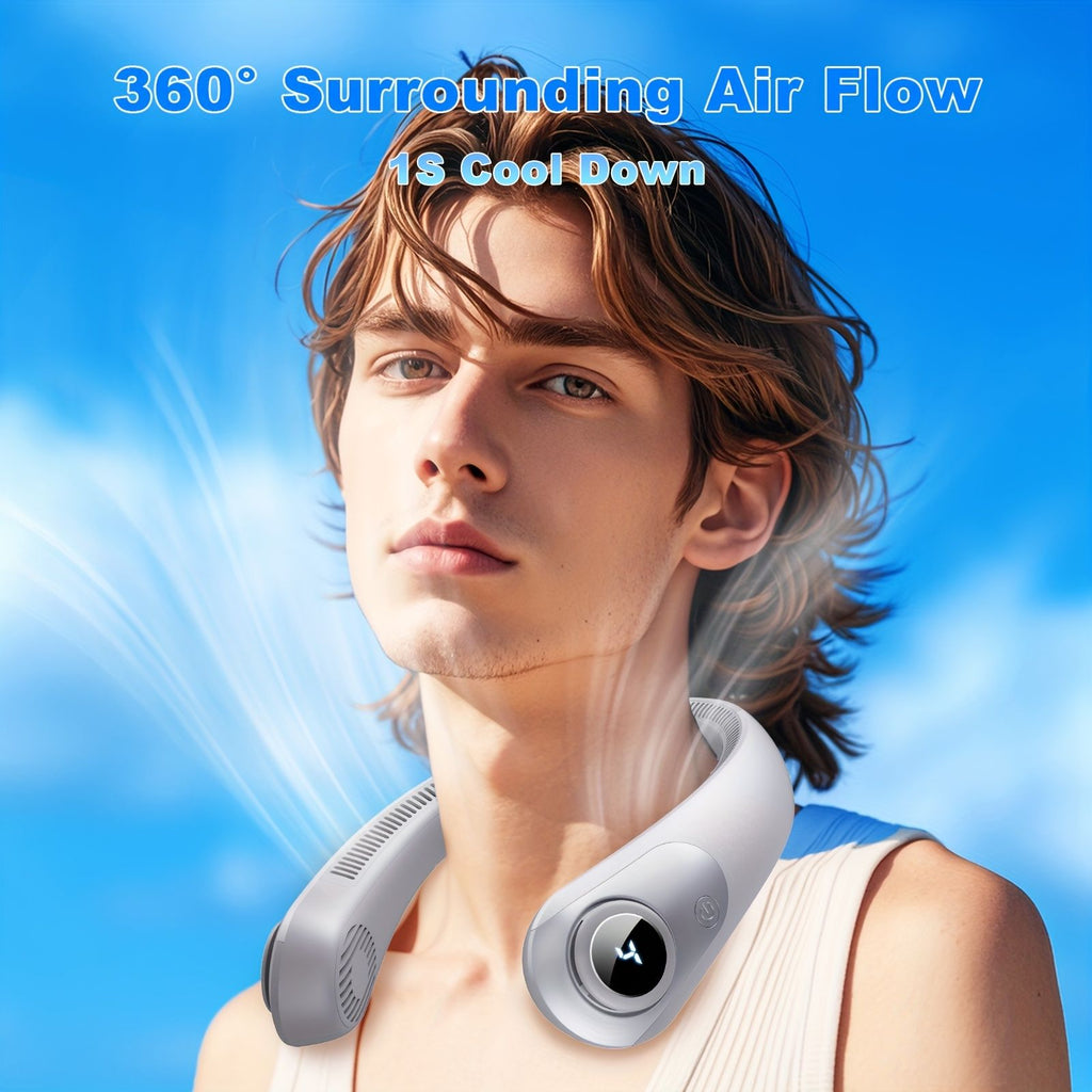 Bladeless Neck Fan 5000mAh 360° Cooling
