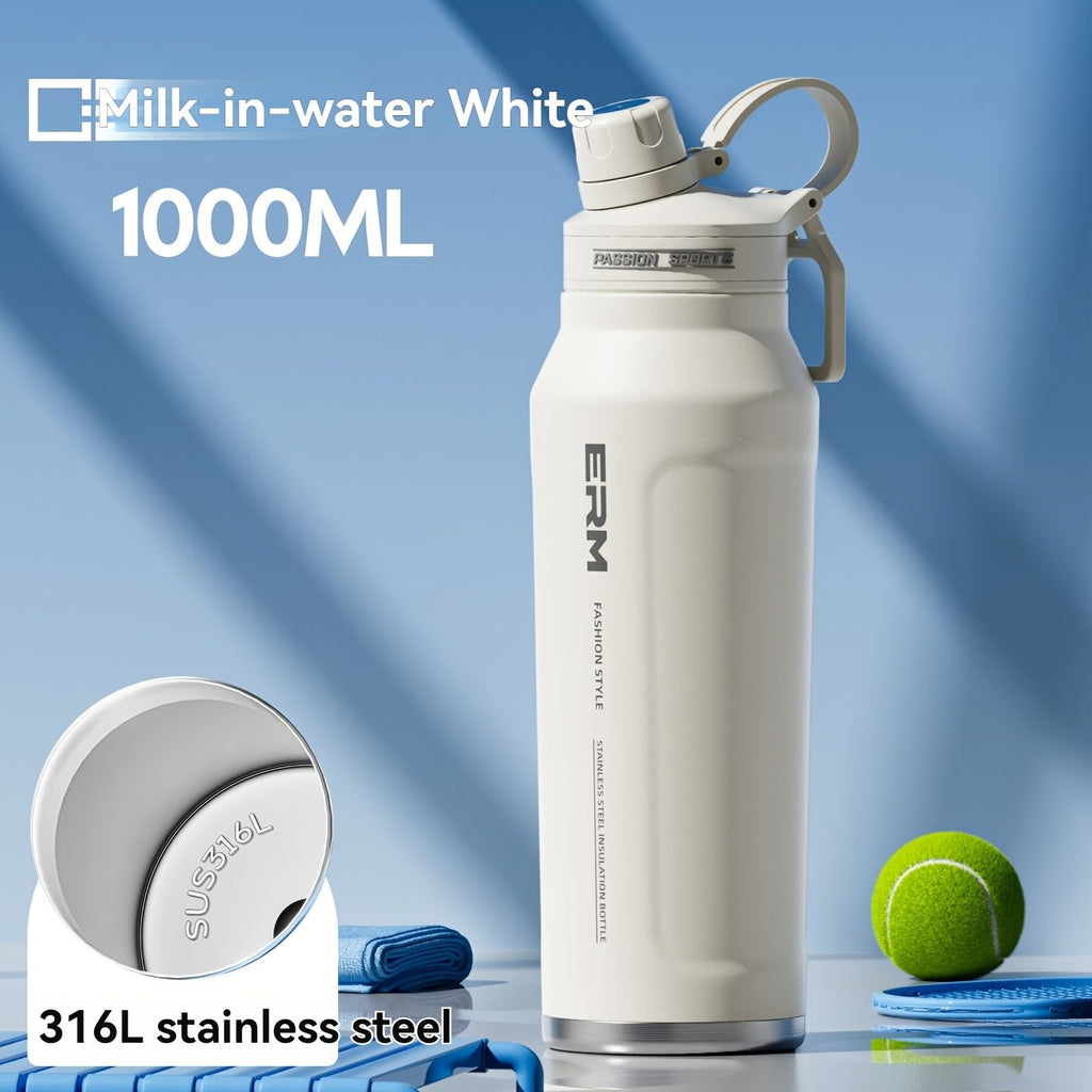 Insulated Stainless Steel Water Bottle with 2 in 1 Straw Spout