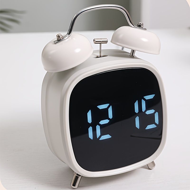 Dual Bell Digital Alarm Clock with Adjustable Brightness