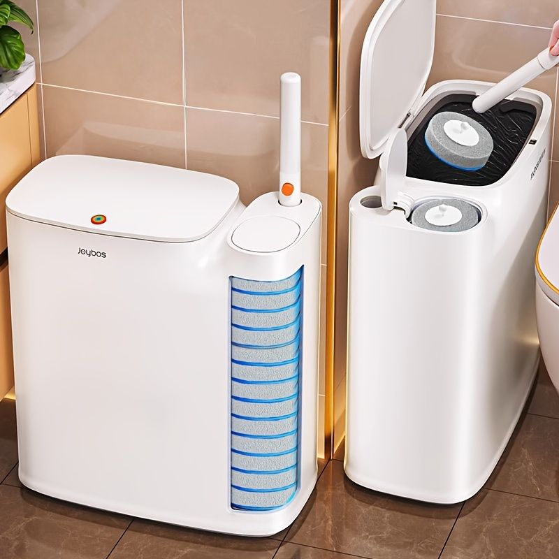 2 in 1 Bathroom Trash Can With Toilet Brush