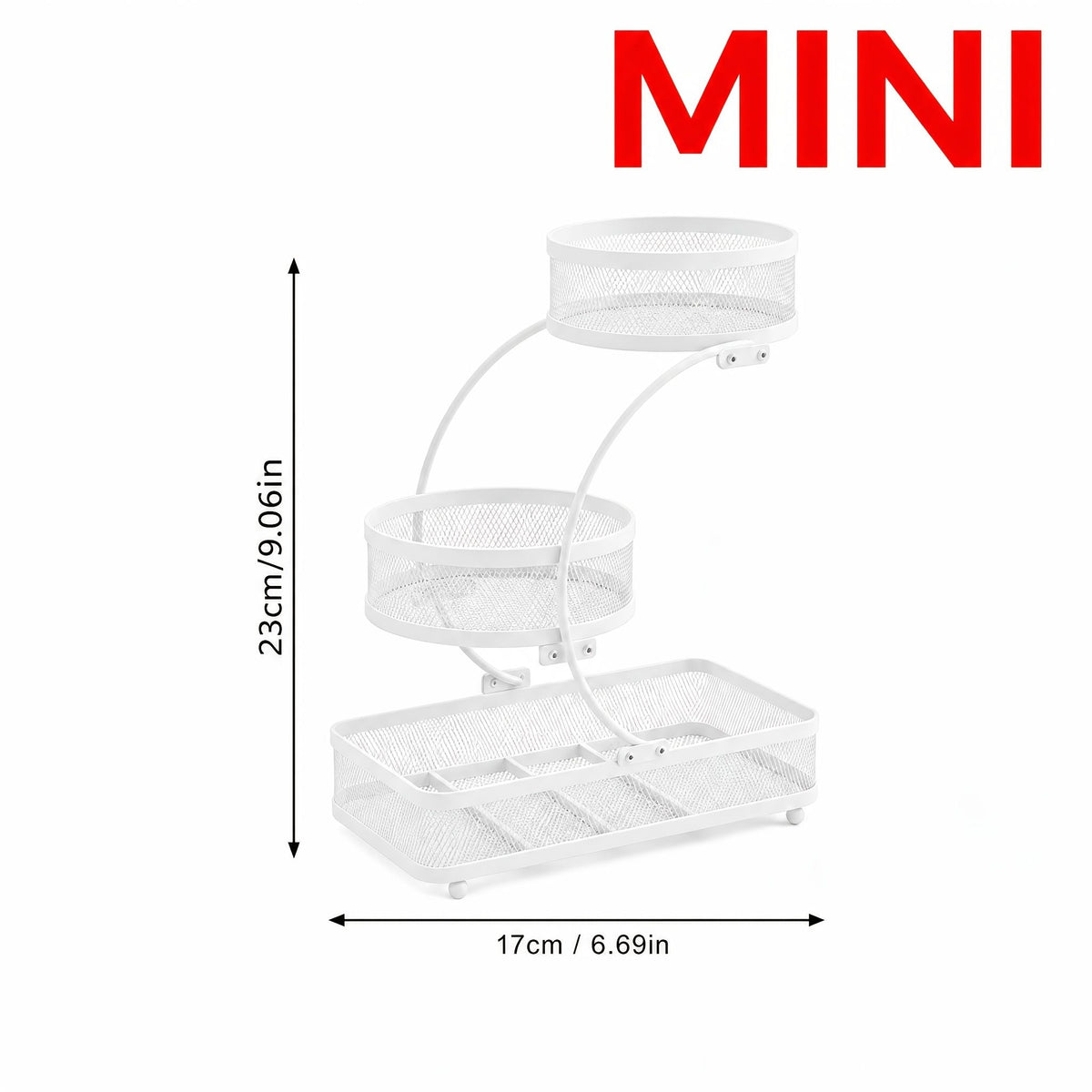 3 Tier Metal Bathroom Storage Rack with Spray Bottle Hooks
