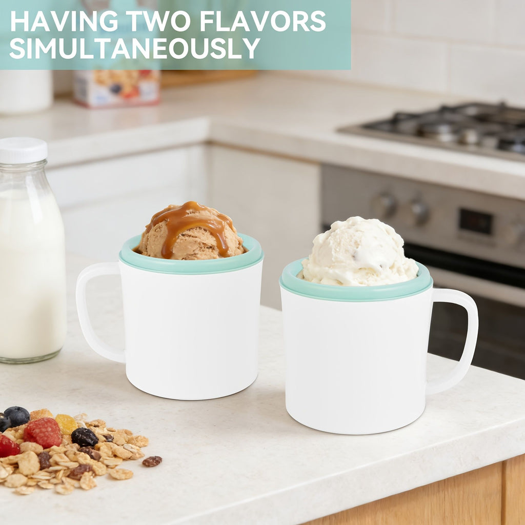 Dual Cup Homemade Ice Cream Maker