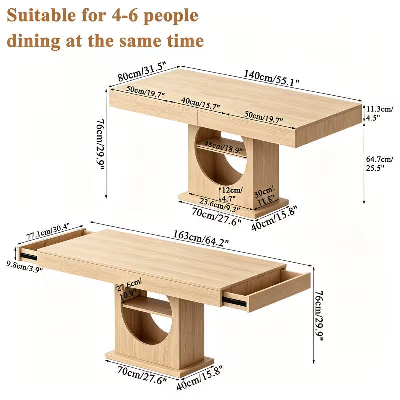 Modern Farmhouse Solid Wood Kitchen Desk with Storage