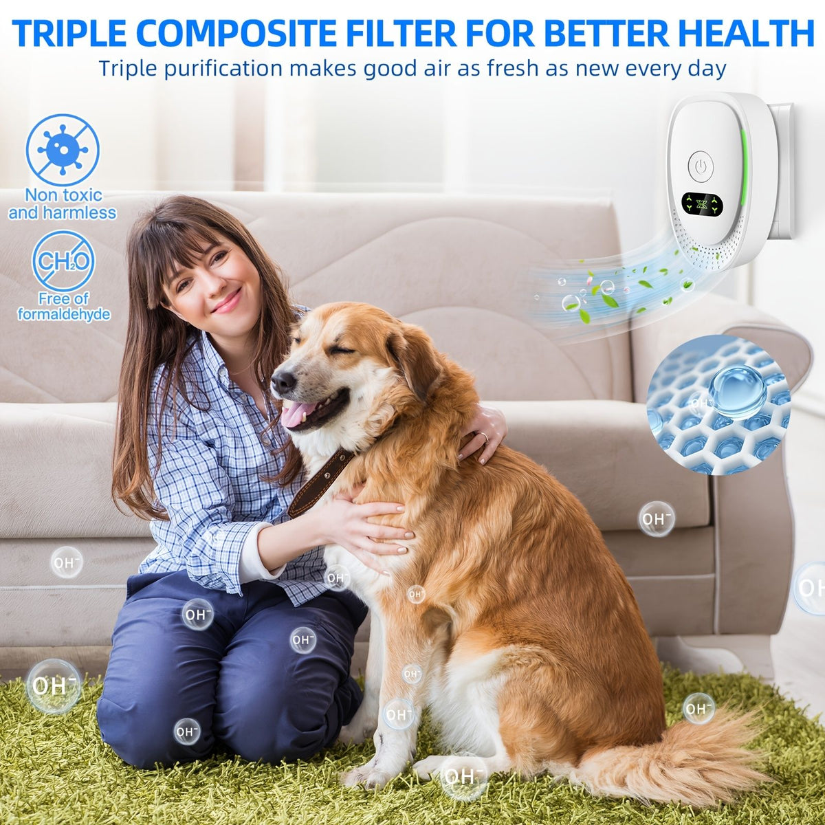Portable Ozone Generator Home Air Purifier