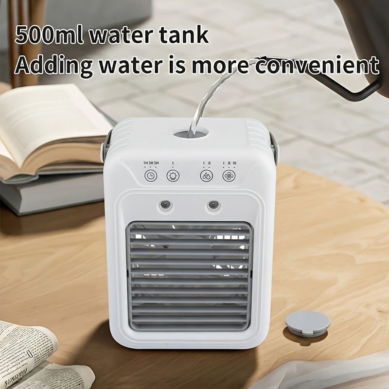 Portable LED Desktop Fan with Light