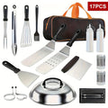17-Piece BBQ Grill Set with Meat Press and Thermometer