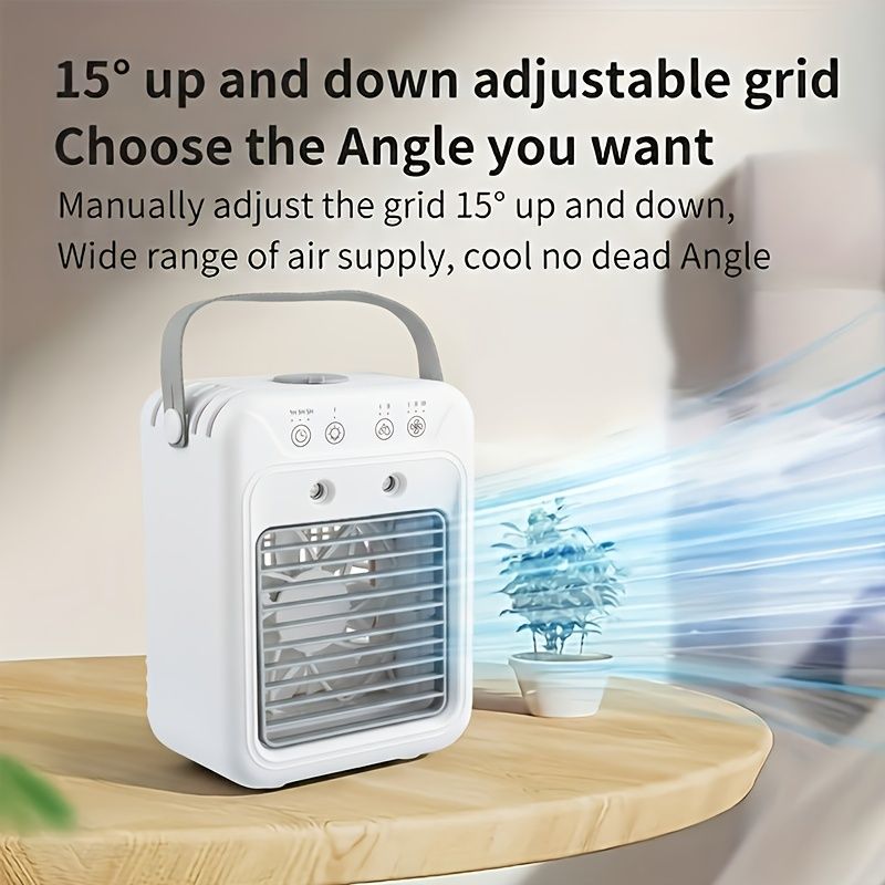 Portable LED Desktop Fan with Light