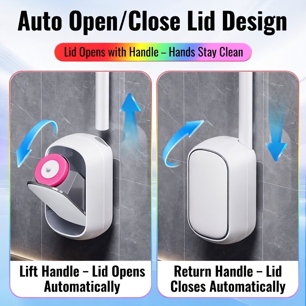 Automatic Toilet Brush Set with 28 Refill Heads