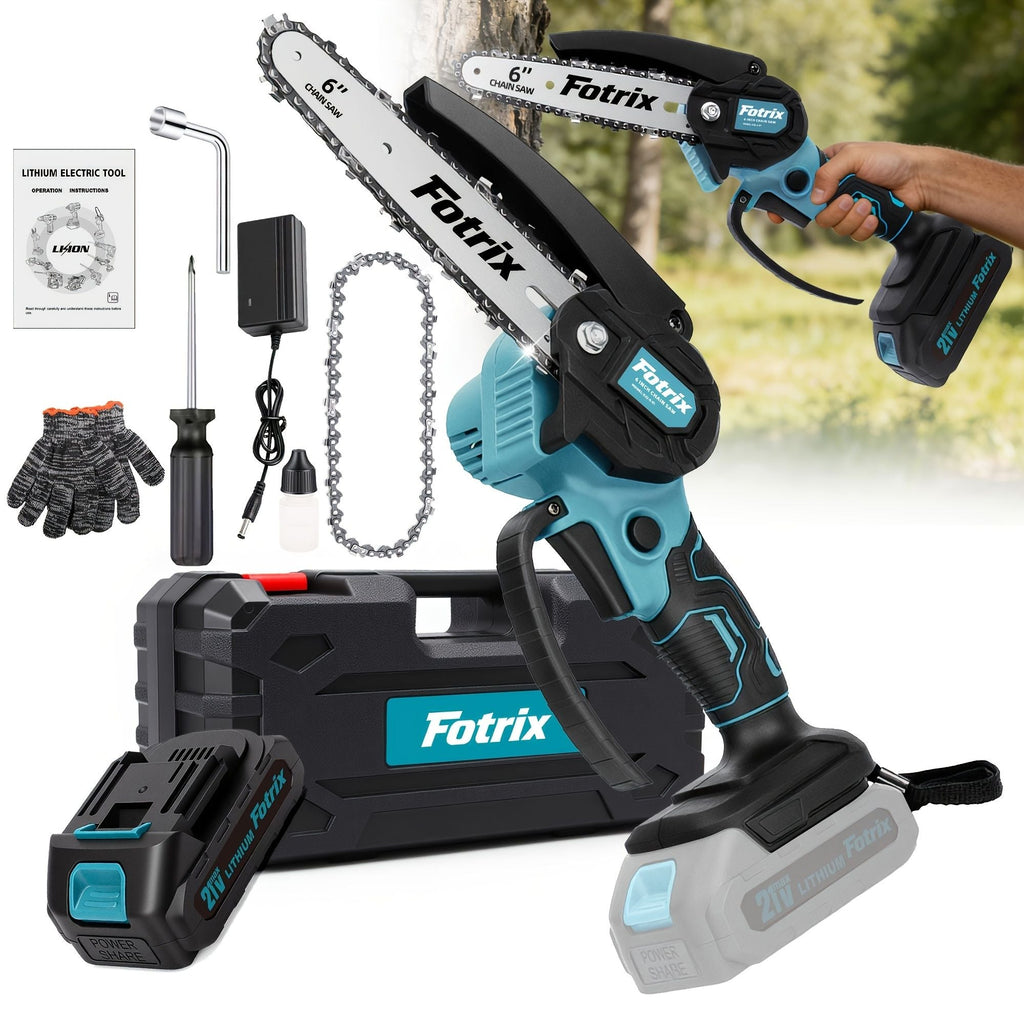 6 Inch Mini Cordless Chainsaw with Storage Case