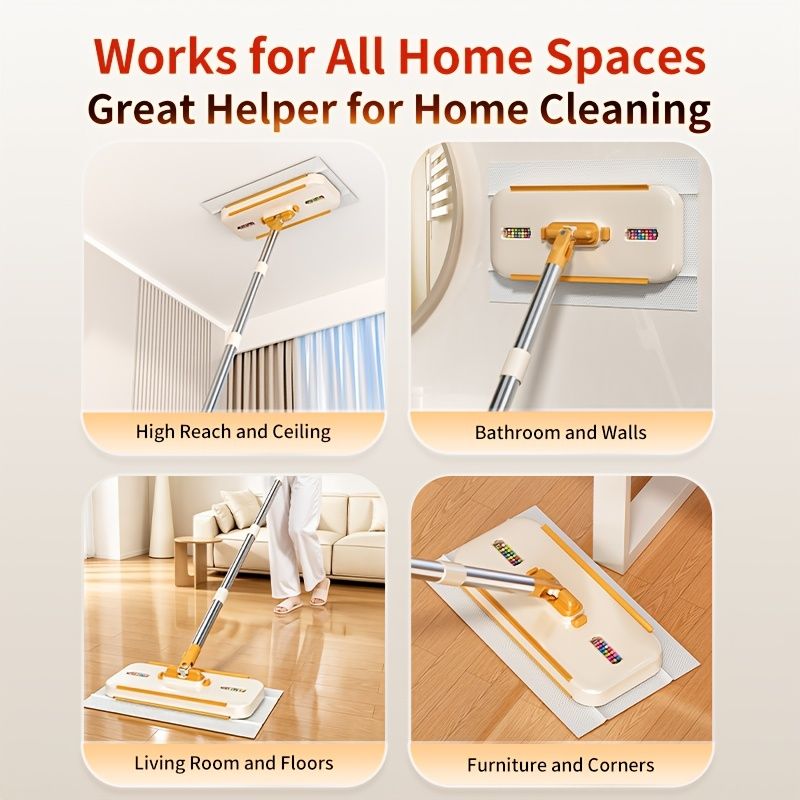 10.2-Inch Automatic Fabric-Clamping Flat Mop