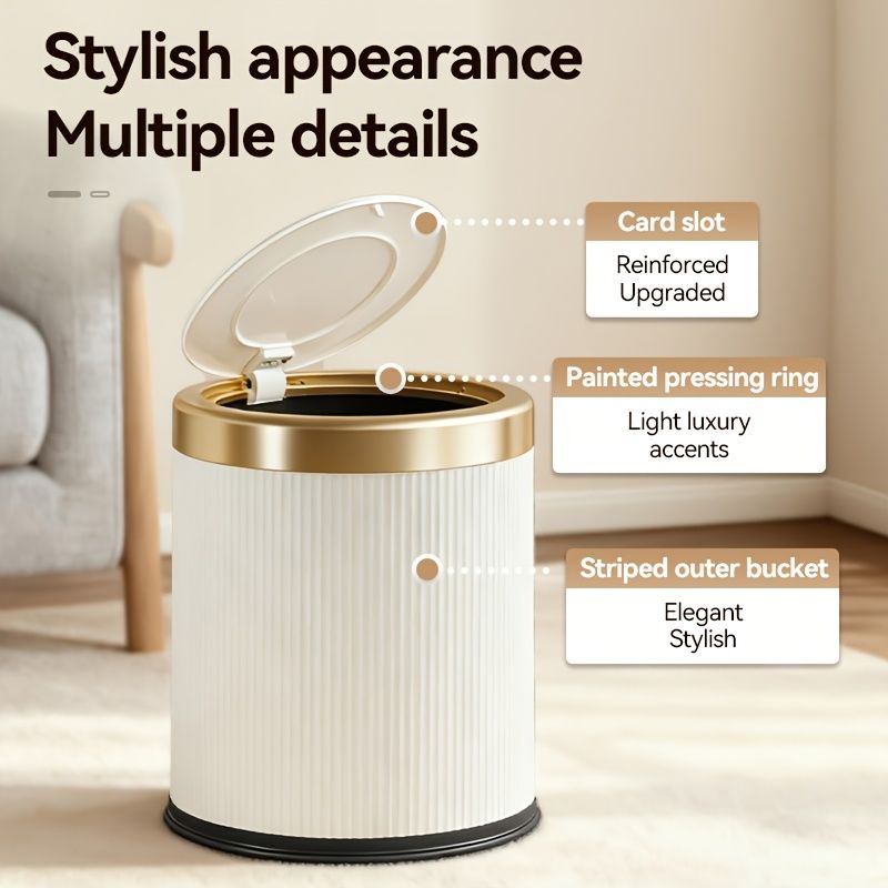 Large Capacity Odor Sealing Press Type Kitchen Trash Can