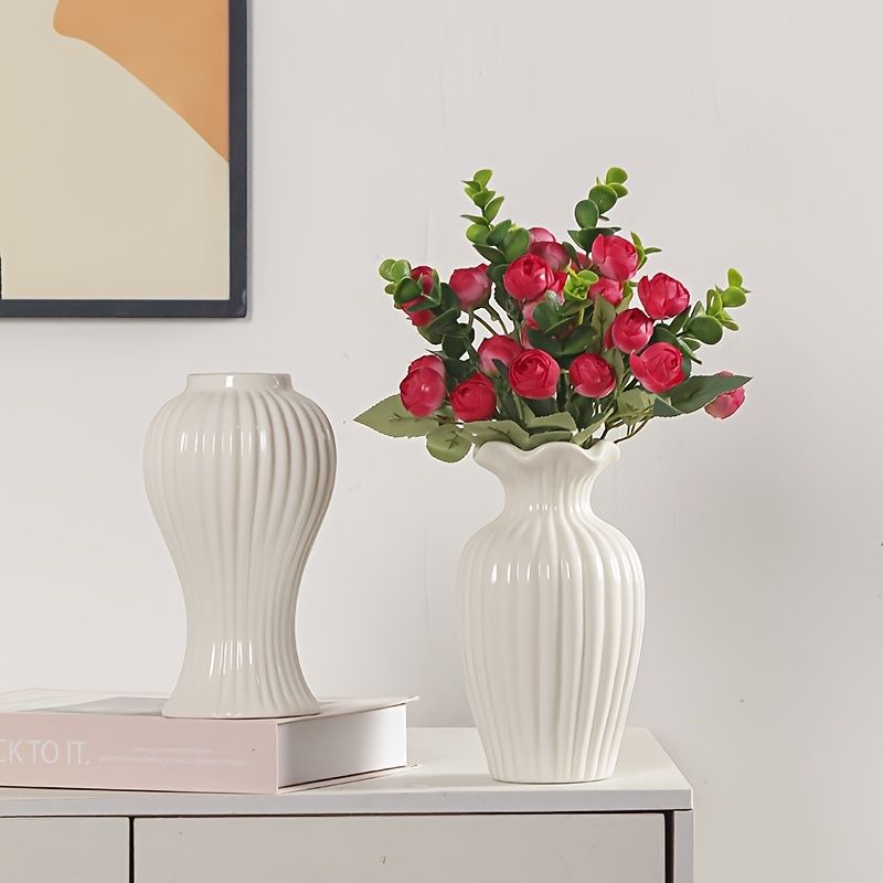 Minimalist Ceramic Vase for Dried Flowers