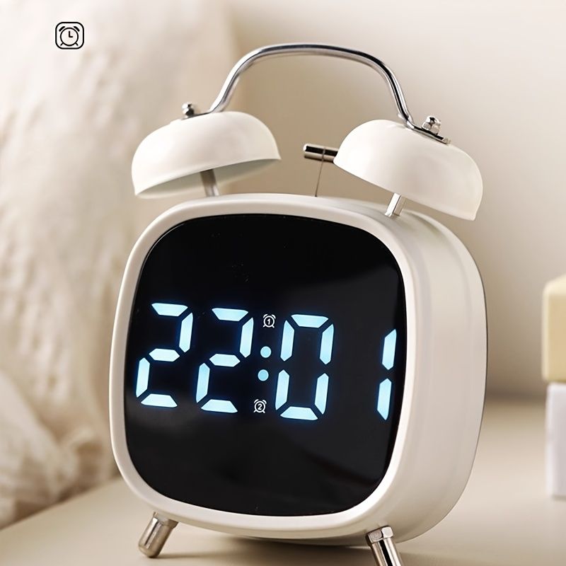 Dual Bell Digital Alarm Clock with Adjustable Brightness