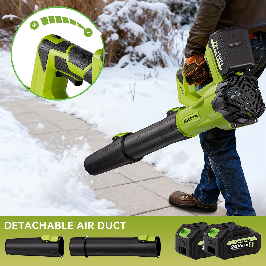 Cordless Electric Snow Blower 20V 4.0Ah Battery Handheld