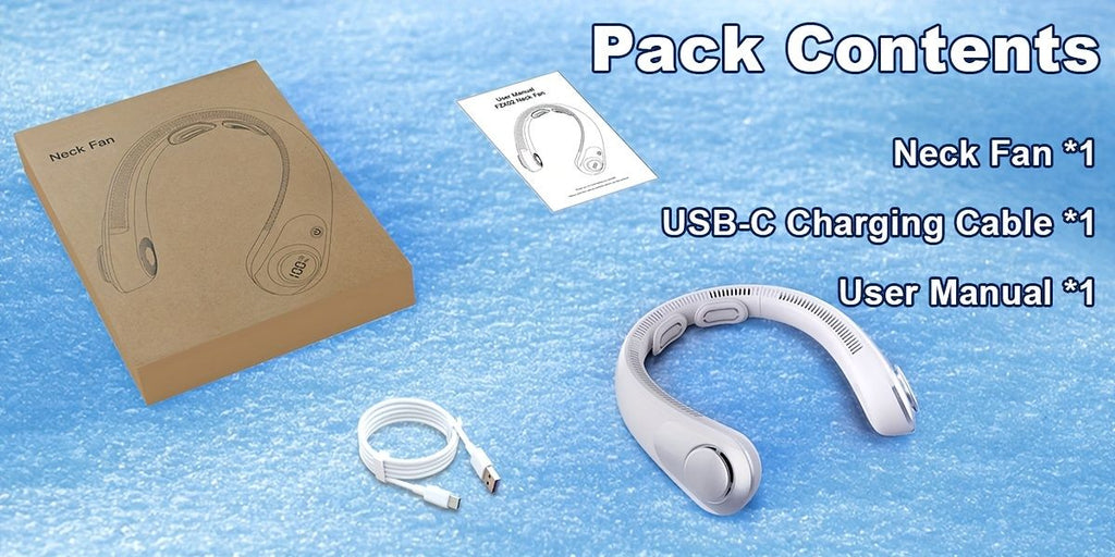 Bladeless Neck Fan 5000mAh 360° Cooling