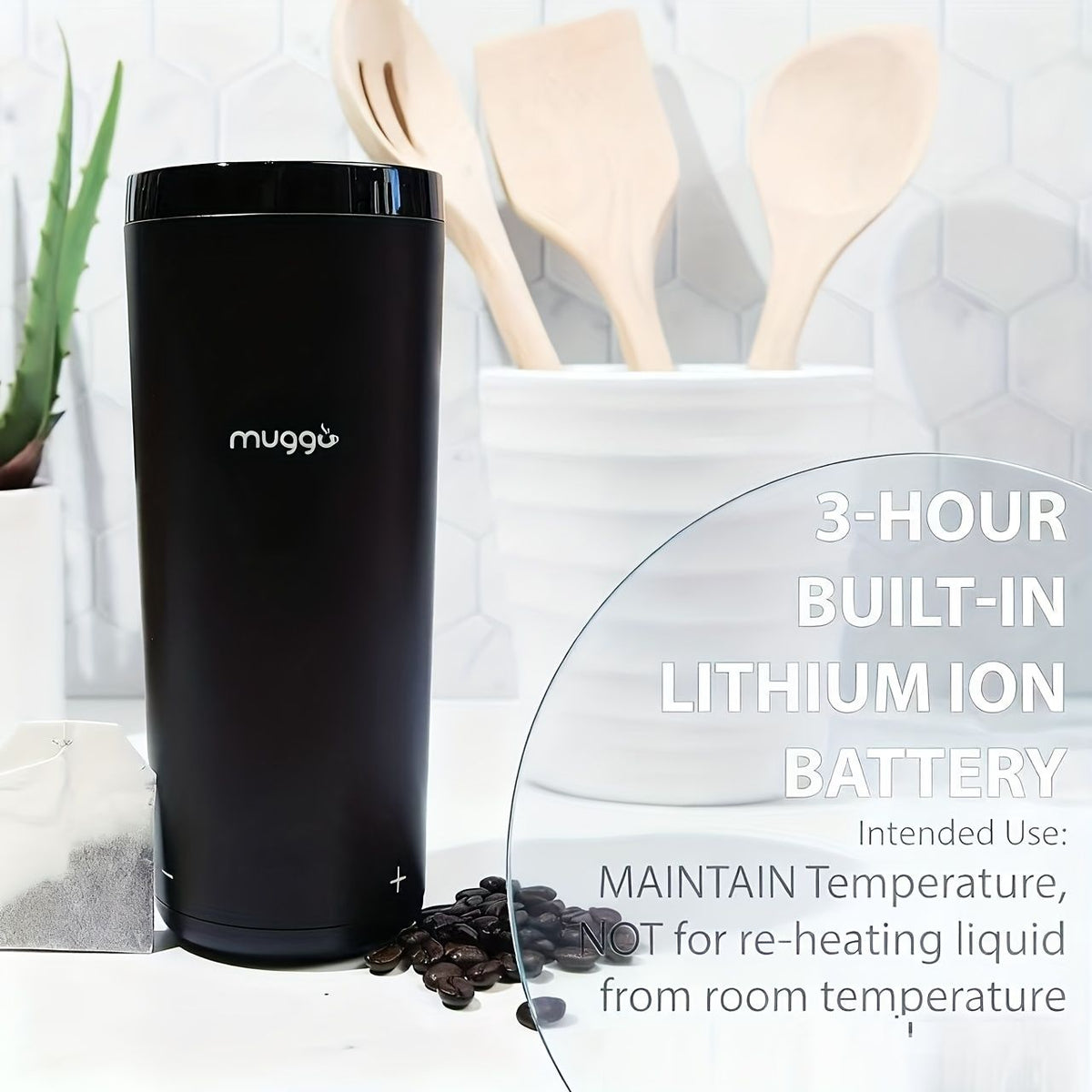 12 oz Rechargeable Electric Self-Heating Coffee Mug with Temperature Control
