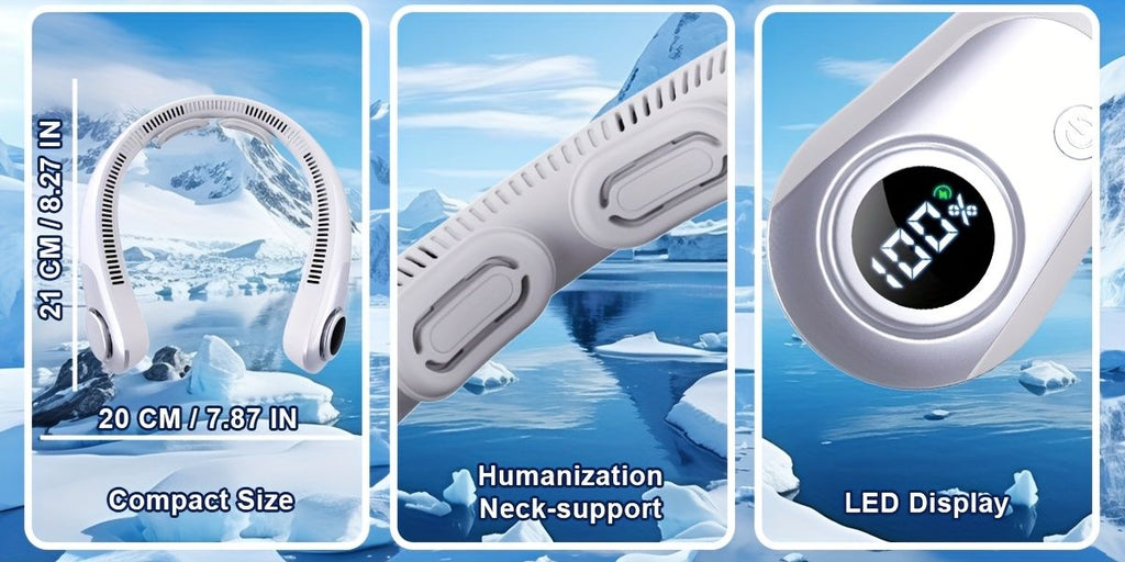 Bladeless Neck Fan 5000mAh 360° Cooling