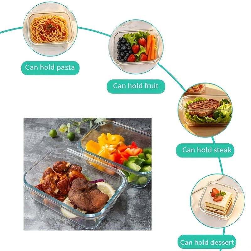 16-Piece Airtight Glass Food Storage Container Set
