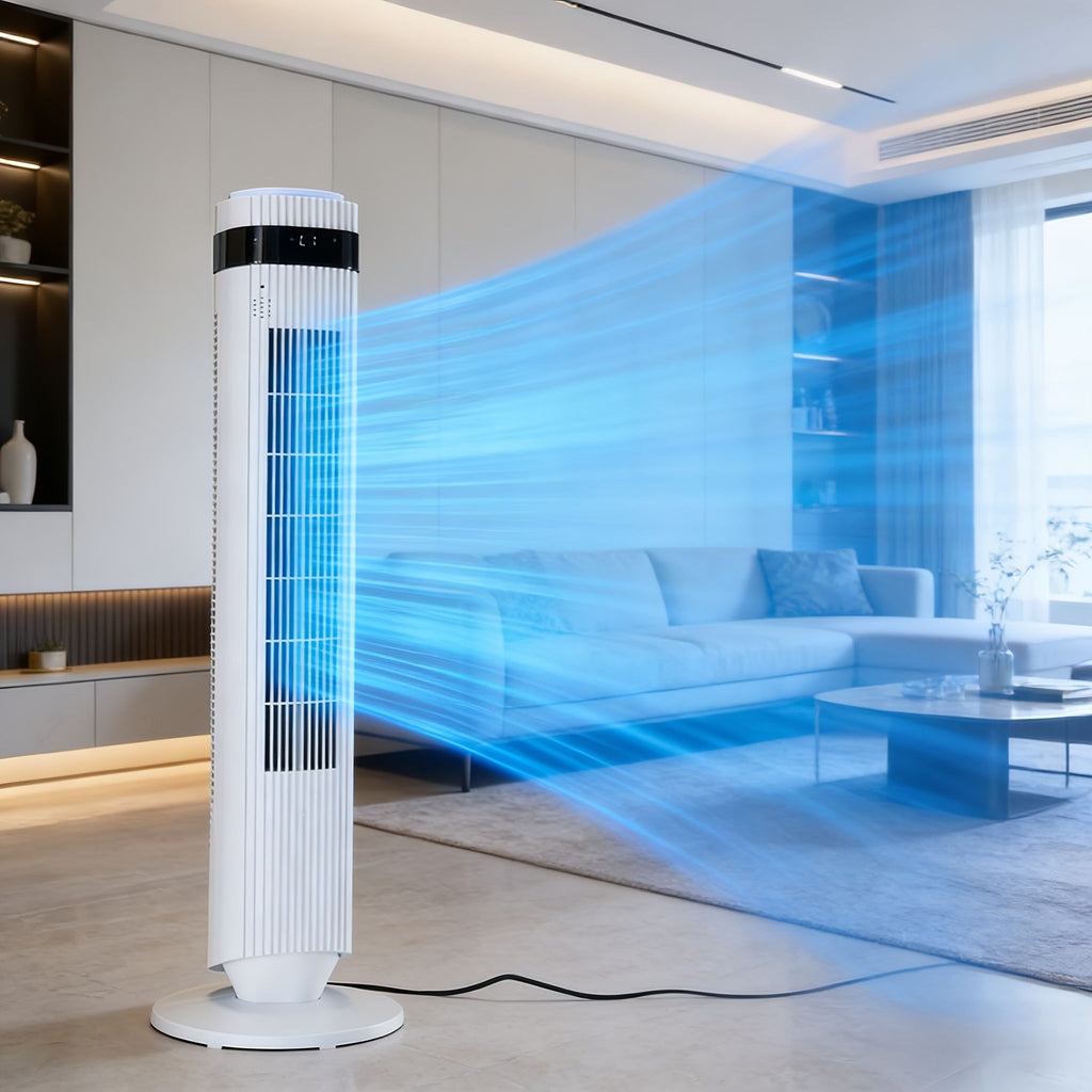 Bladeless Tower Fan with Remote and LED Display