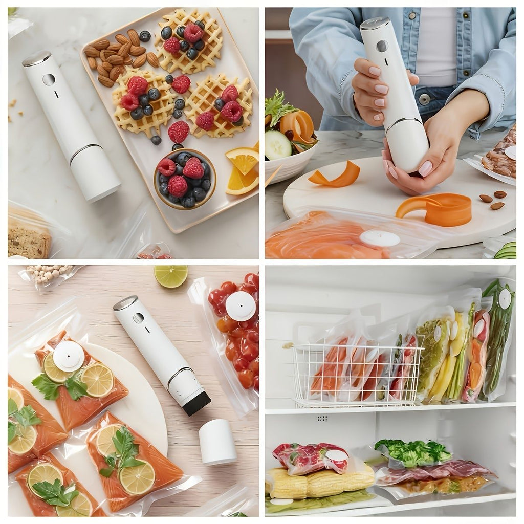 USB Rechargeable Food Vacuum Sealer with 10 Bags