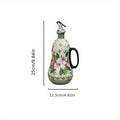Hand Painted Ceramic Oil Dispenser with Pump
